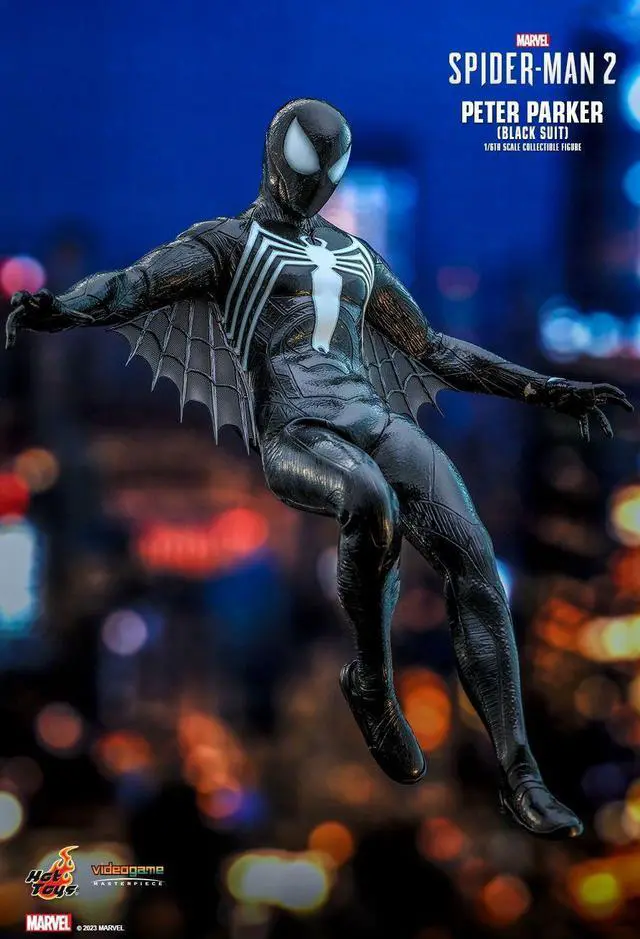 Alt view image 4 of 4 - Figure Hot Toys VGM56B - Marvel's Spider Man 2 - Peter Parker Black Suit Deluxe Version