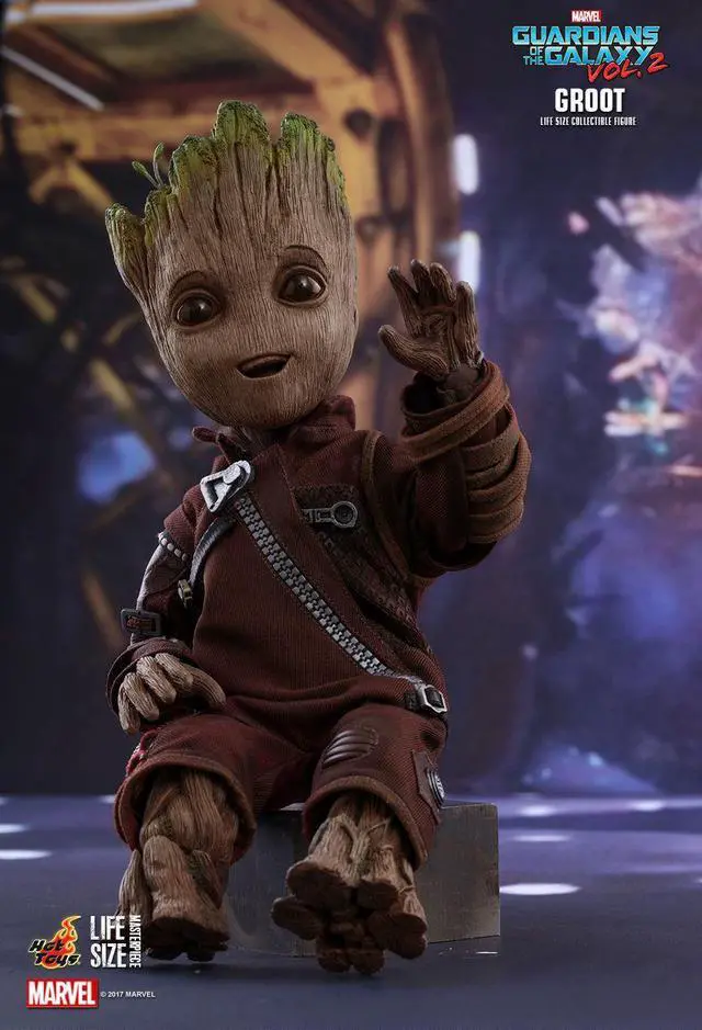 Alt view image 4 of 6 - hot toys marvel guardians of the galaxy vol. 2 baby groot lifesize action figure