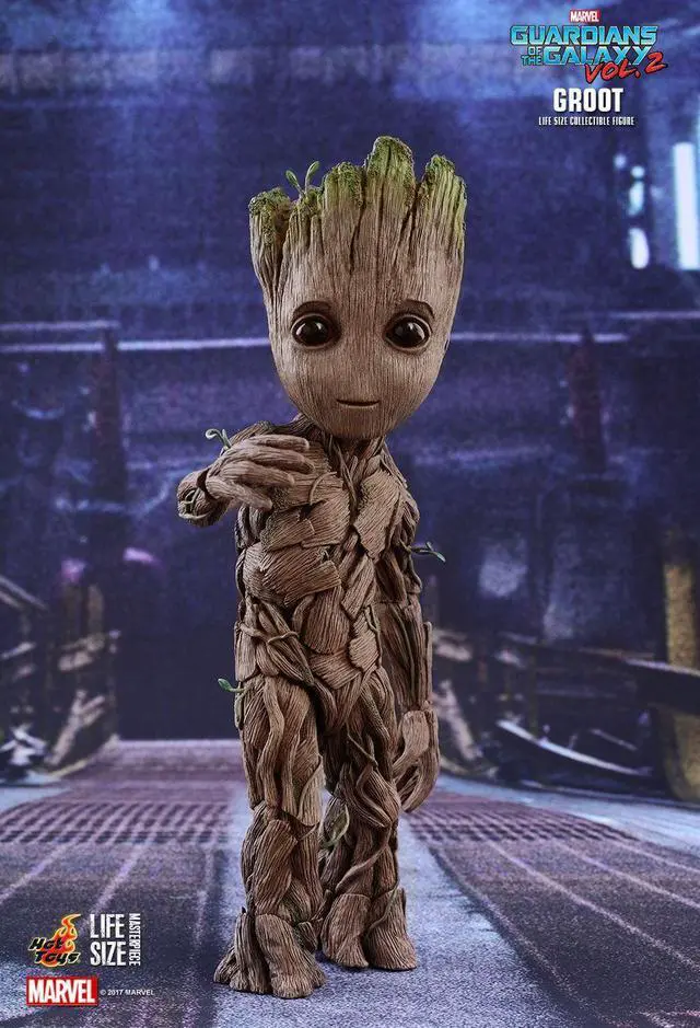 Alt view image 5 of 6 - hot toys marvel guardians of the galaxy vol. 2 baby groot lifesize action figure