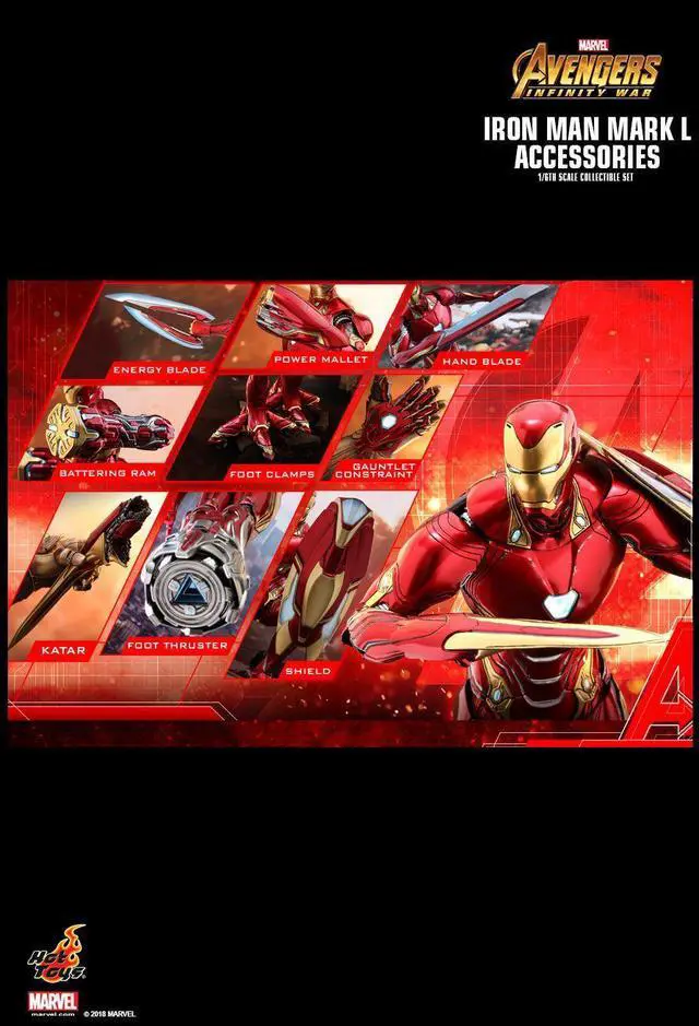 Alt view image 2 of 5 - Figure Hot Toys ACS004 - Marvel Comics - Avengers : Infinity War - Iron Man Mark 50 Accessories Set Standard Version