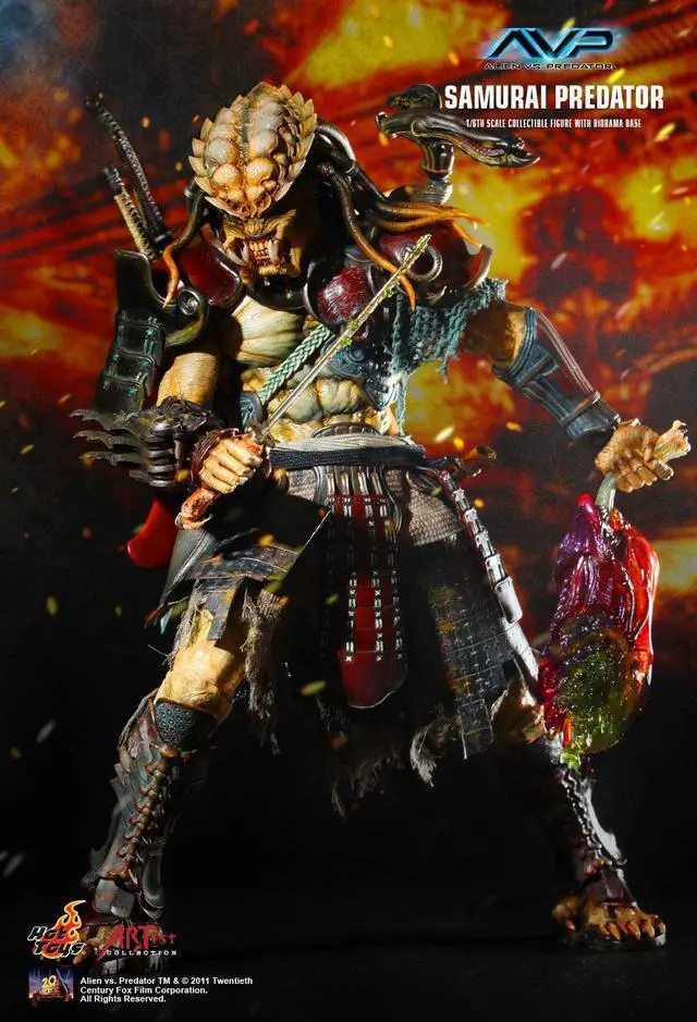 Alt view image 10 of 12 - Samurai Predator Alien vs Predator 1/6 Scale Hot Toys Figure