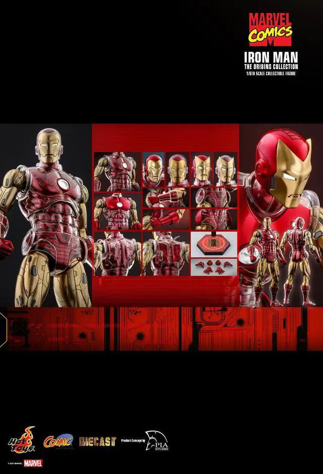 Alt view image 2 of 5 - Figure Hot Toys CMS07D37 - Marvel Comics - Iron Man Standard Version