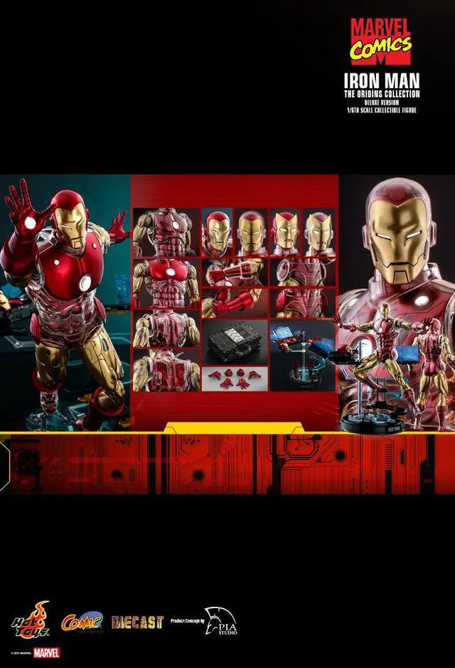 Alt view image 2 of 5 - Figure Hot Toys CMS08D38 - Marvel Comics - Iron Man Deluxe Version