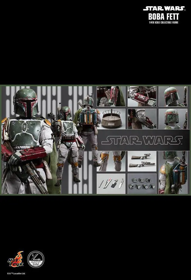 Alt view image 2 of 5 - Figure Hot Toys QS003 - Star Wars 6 : Return Of The Jedi - Boba Fett Standard Version