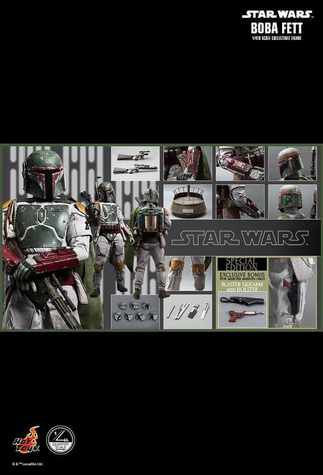 Alt view image 2 of 5 - Figure Hot Toys QS003 - Star Wars 6 : Return Of The Jedi - Boba Fett Deluxe Version
