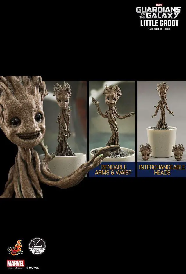 Alt view image 2 of 5 - Figure Hot Toys QS004 - Marvel Comics - Guardians Of The Galaxy - Little Groot