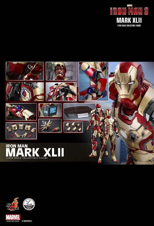 Alt view image 2 of 5 - Figure Hot Toys QS007 - Marvel Comics - Iron Man 3 - Iron Man Mark 42 Standard Version