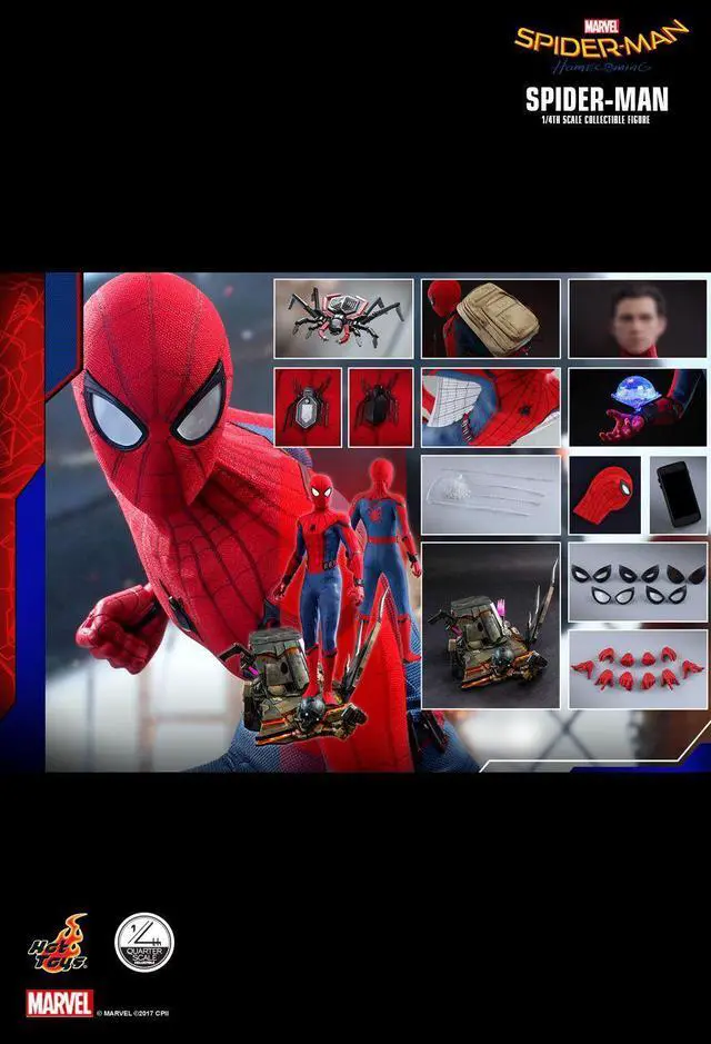 Alt view image 2 of 5 - Figure Hot Toys QS014 - Marvel Comics - Spider-Man : Homecoming - Spider-Man Standard Version