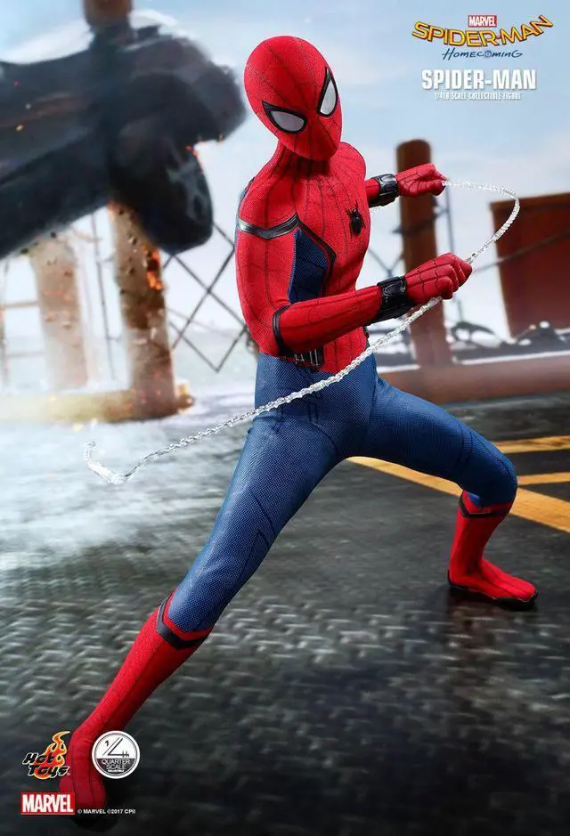Alt view image 3 of 5 - Figure Hot Toys QS014 - Marvel Comics - Spider-Man : Homecoming - Spider-Man Standard Version