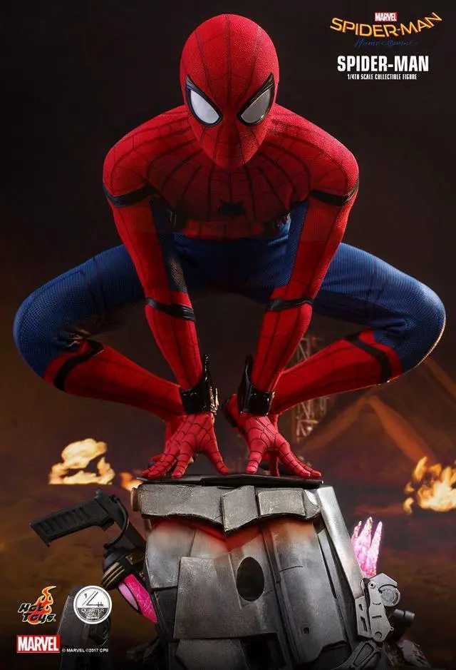 Alt view image 4 of 5 - Figure Hot Toys QS014 - Marvel Comics - Spider-Man : Homecoming - Spider-Man Standard Version