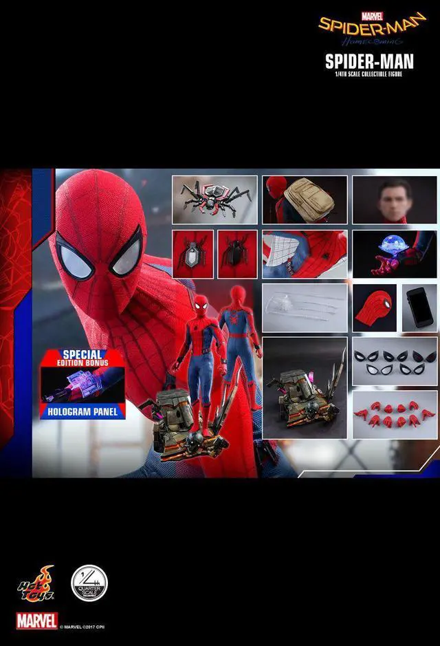 Alt view image 2 of 5 - Figure Hot Toys QS014B - Marvel Comics - Spider-Man : Homecoming - Spider-Man Deluxe Version