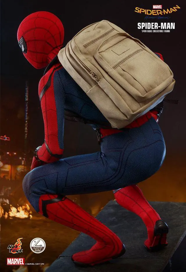 Alt view image 4 of 5 - Figure Hot Toys QS014B - Marvel Comics - Spider-Man : Homecoming - Spider-Man Deluxe Version