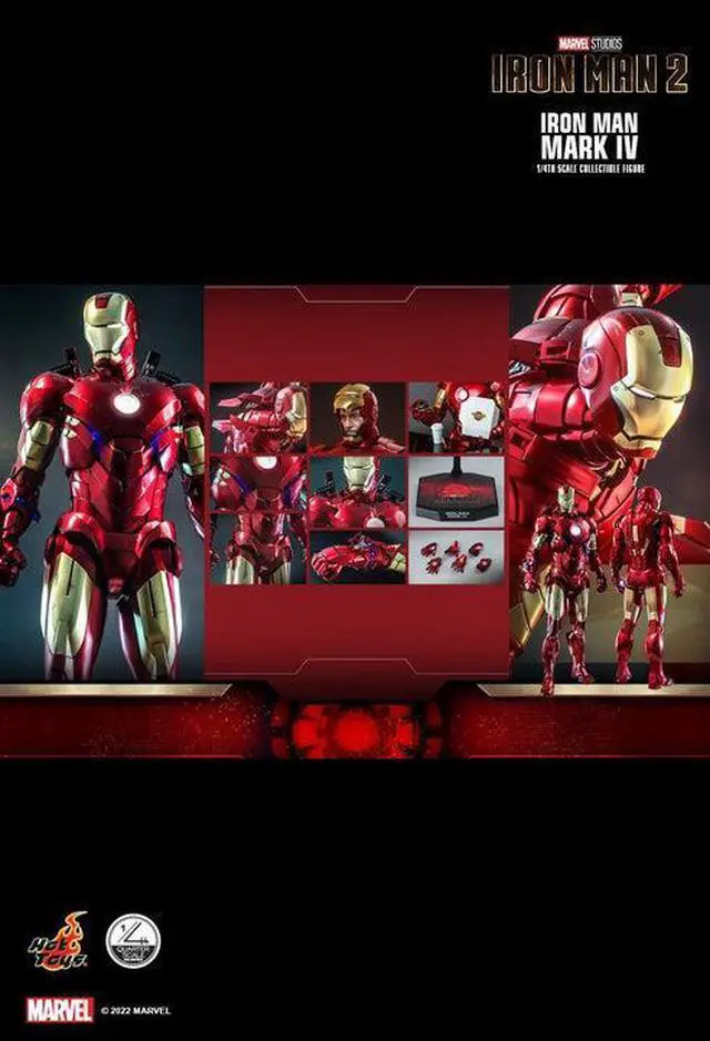 Alt view image 2 of 5 - Figure Hot Toys QS020 - Marvel Comics - Iron Man 2 - Iron Man Mark IV