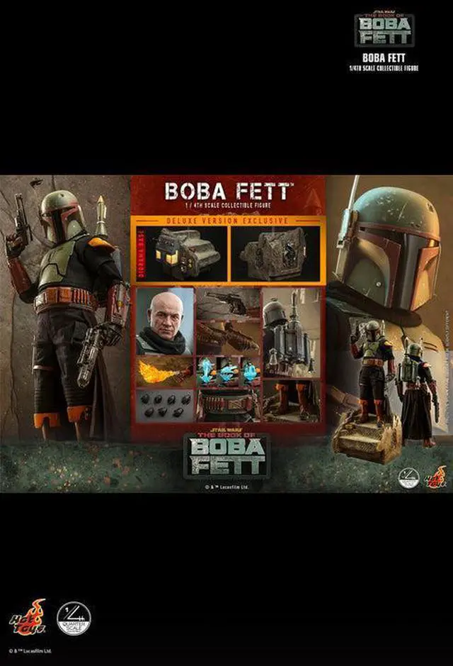 Alt view image 2 of 5 - Figure Hot Toys QS023 - Star Wars : The Book Of Boba Fett - Boba Fett Deluxe Version