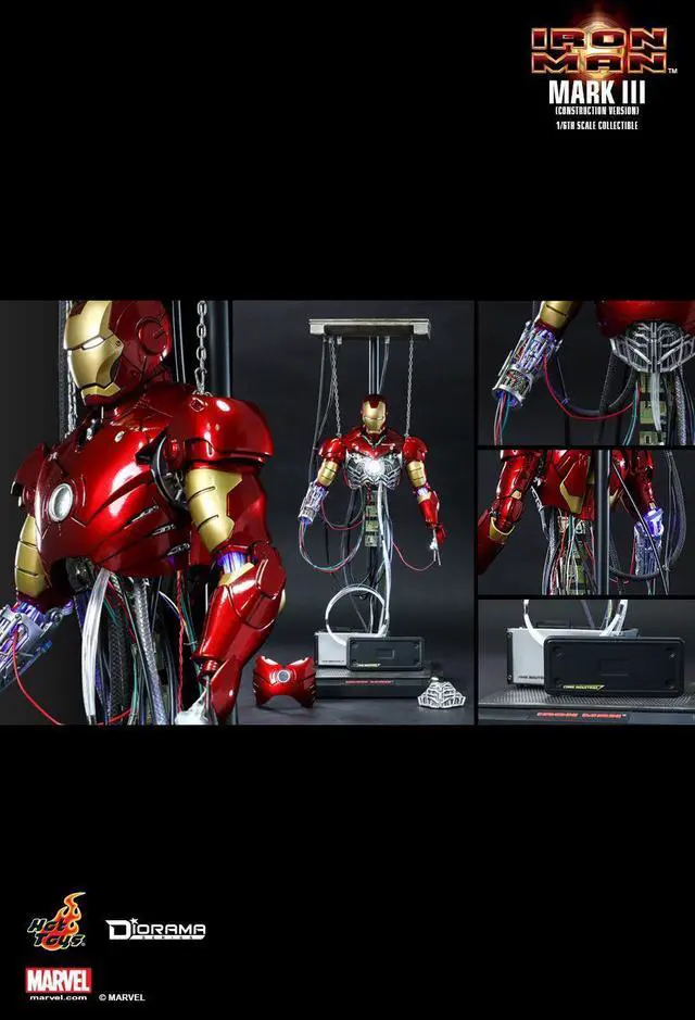 Alt view image 2 of 5 - Figure Hot Toys DS003 - Marvel Comics - Iron Man - Iron Man Mark 3 Construction Version