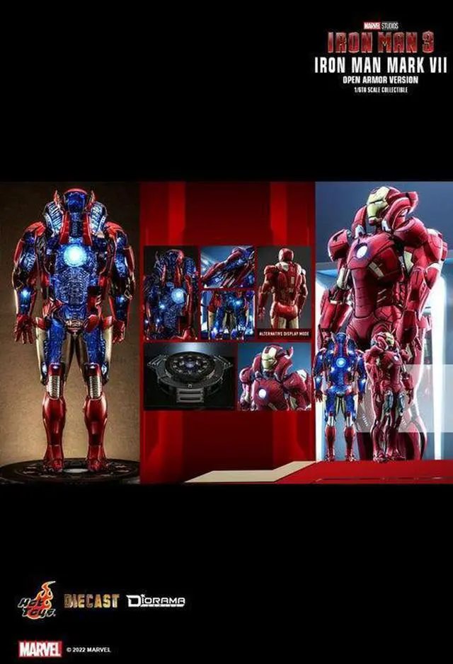 Alt view image 2 of 5 - Figure Hot Toys DS004D51 - Marvel Comics - Iron Man 3 - Iron Man Mark 4 Open Armor Version