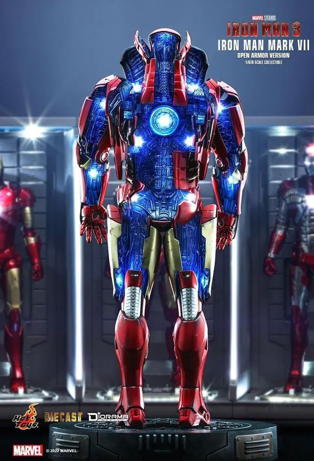 Alt view image 4 of 5 - Figure Hot Toys DS004D51 - Marvel Comics - Iron Man 3 - Iron Man Mark 4 Open Armor Version