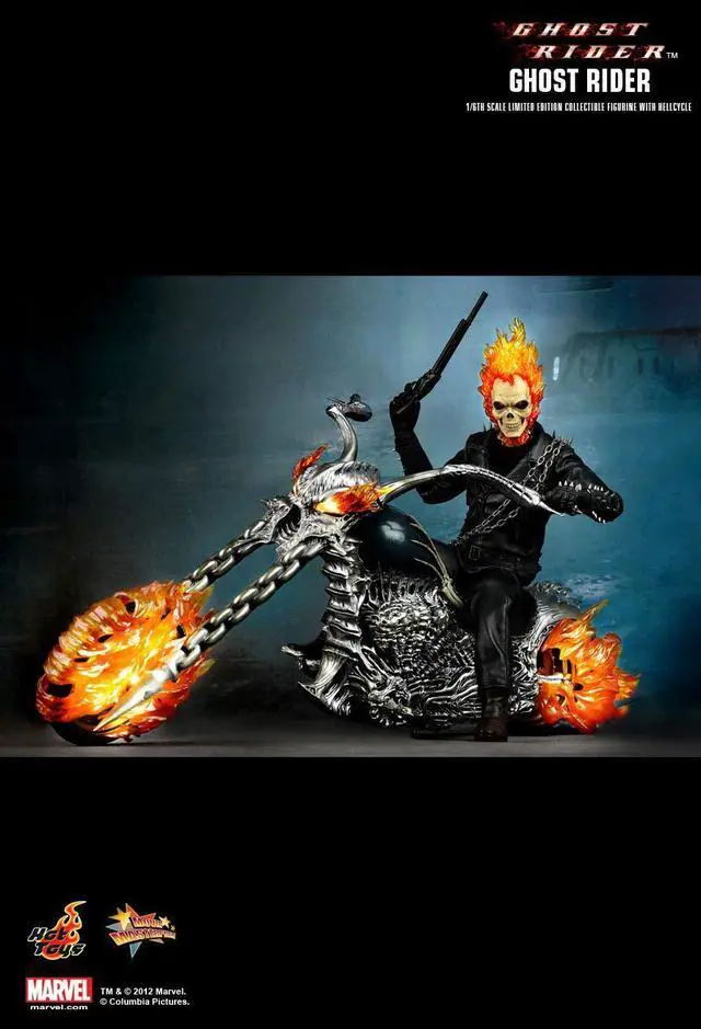 Alt view image 2 of 5 - Figure Hot Toys MMS133 - Marvel Comics - Ghost Rider - Ghost Rider With Hellcycle