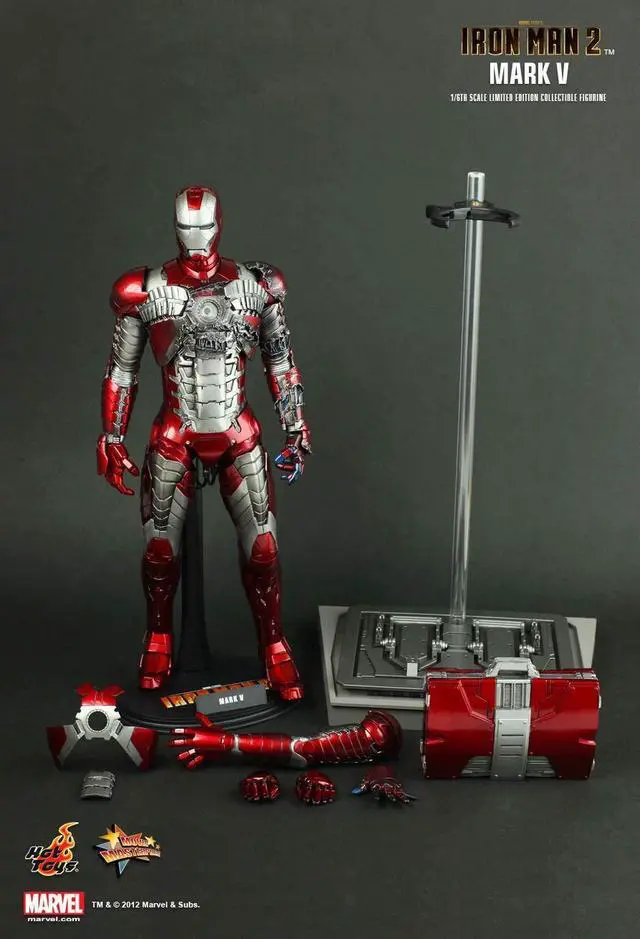 Alt view image 2 of 5 - Figure Hot Toys MMS145 - Marvel Comics - Iron Man 2 - Iron Man Mark 5