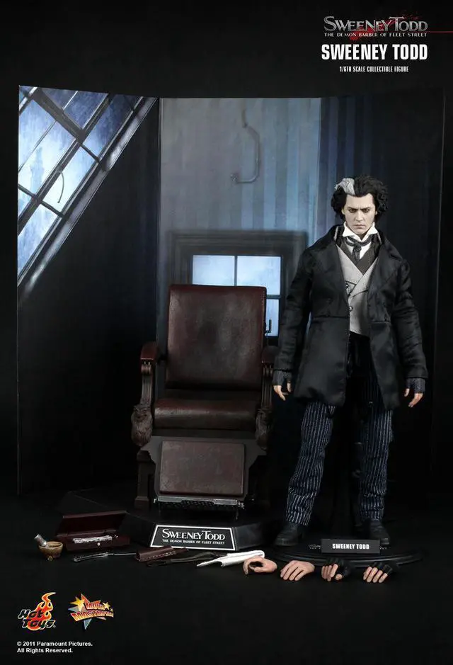 Alt view image 5 of 8 - Sweeney Todd The Demon Barber Of Fleet Street 12" Figure By Hot Toys