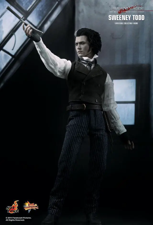Alt view image 6 of 8 - Sweeney Todd The Demon Barber Of Fleet Street 12" Figure By Hot Toys