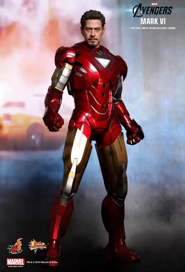 Alt view image 5 of 6 - Hot Toys IRON MAN MK VI AVENGERS Limited Edition 1/6 12" Mint Sealed