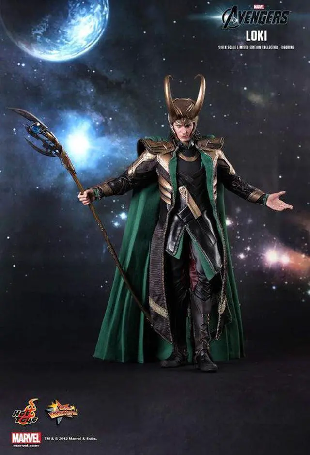 Alt view image 12 of 14 - Loki The Avengers Movie Masterpiece One Sixth Hot Toys Action Figure