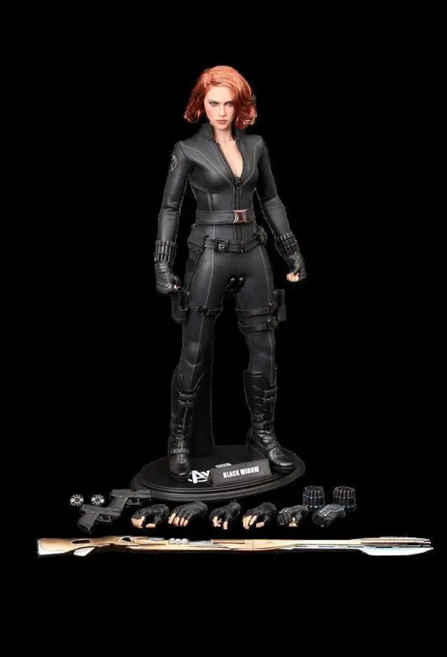 Alt view image 6 of 10 - Black Widow The Avengers Movie Masterpiece Sixth Scale Hot Toys Action Figure