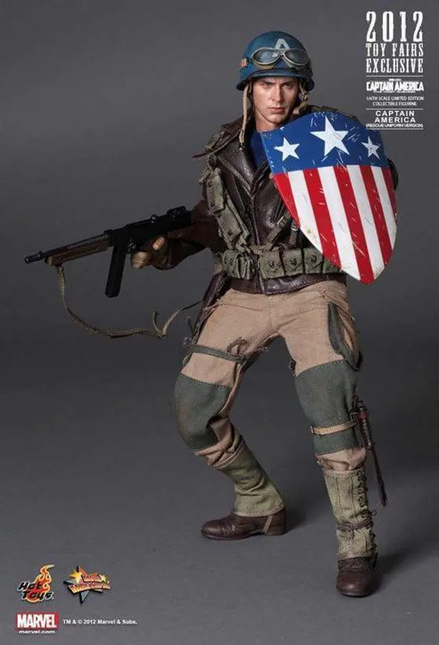 Alt view image 4 of 5 - Figure Hot Toys MMS180 - Marvel Comics - Captain America : The First Avenger - Captain America Rescue Uniform Version