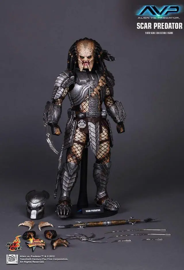 Alt view image 7 of 9 - Scar Predator Hot Toys 1:6 Scale Action Figure