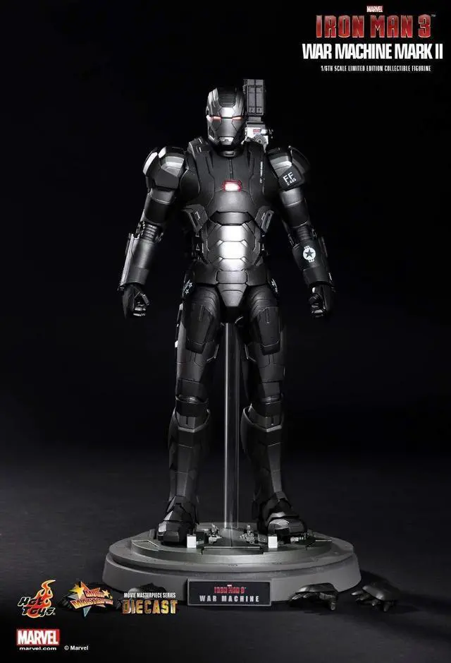 Alt view image 12 of 15 - War Machine Mark II Iron Man 3 Movie Masterpiece Sixth Scale Hot Toys Figure