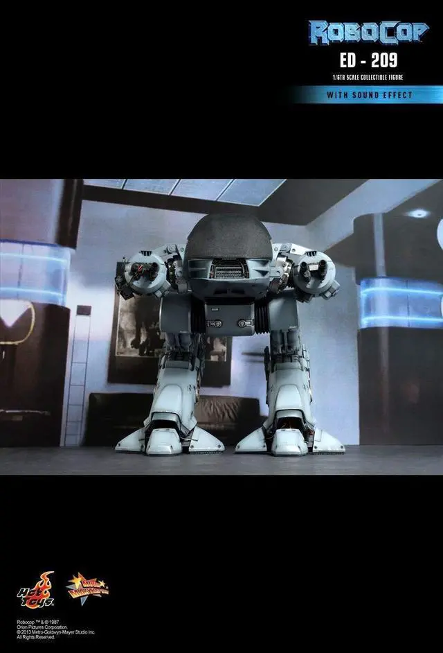 Alt view image 3 of 6 - hot toys robocop mms 1:6 scale ed209 figure