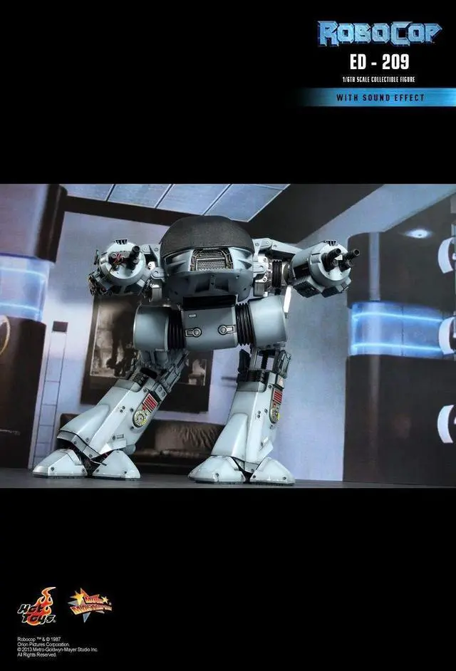 Alt view image 4 of 6 - hot toys robocop mms 1:6 scale ed209 figure