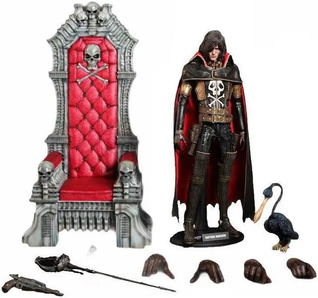 Alt view image 2 of 6 - hot toys movie master piece: space pirate captain harlock captain harlock with throne of arcadia