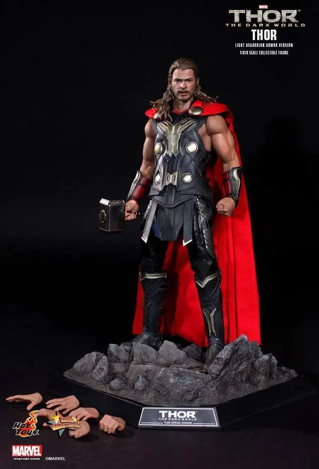 Alt view image 3 of 6 - thor light asgardian armor dark world 1/6 scale hot toys exclusive action figure