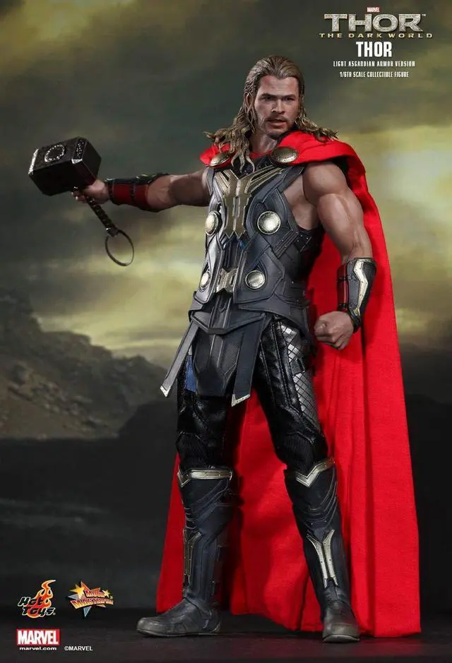 Alt view image 4 of 6 - thor light asgardian armor dark world 1/6 scale hot toys exclusive action figure