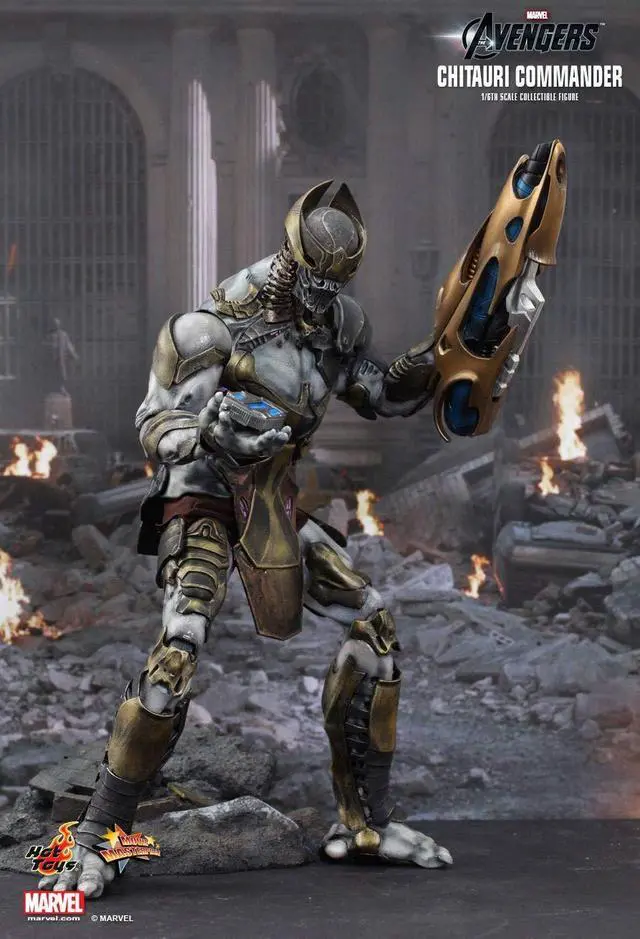 Alt view image 16 of 17 - Marvel's Avengers 1:6 Hot Toys Collectible Figure:  Chitauri Commander