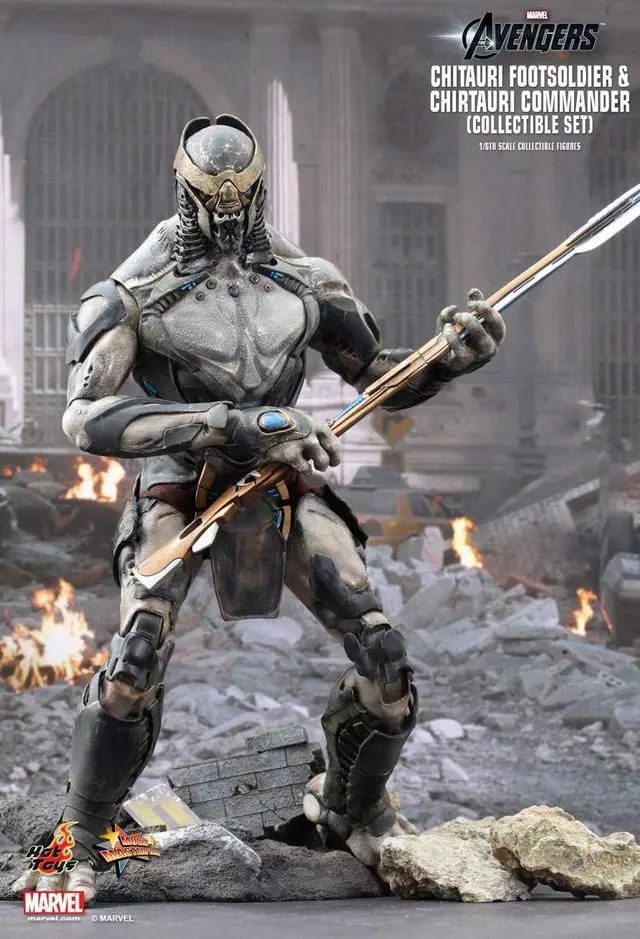 Alt view image 4 of 5 - Figure Hot Toys MMS228 - Marvel Comics - The Avengers - Chitauri Footsoldier And Chitauri Commander