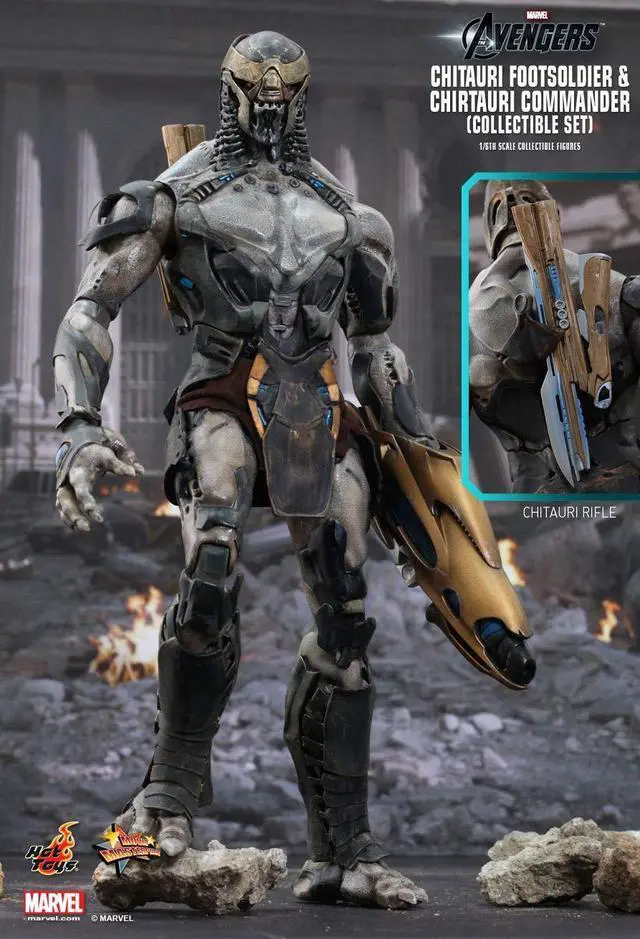 Alt view image 3 of 5 - Figure Hot Toys MMS228 - Marvel Comics - The Avengers - Chitauri Footsoldier And Chitauri Commander