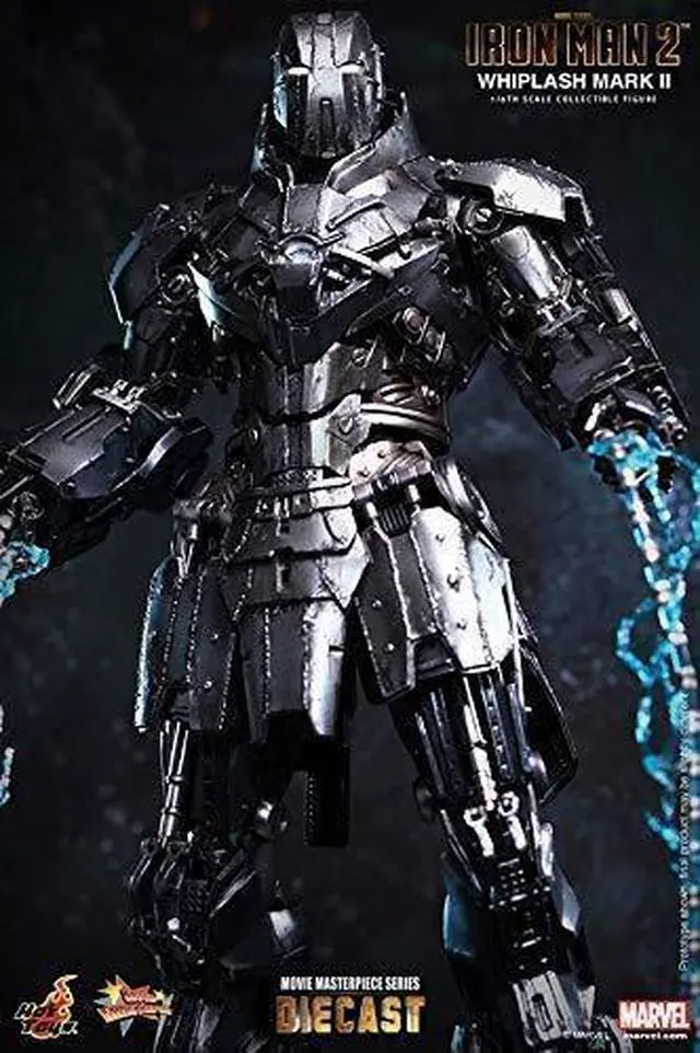 Alt view image 12 of 12 - Whiplash Mark II Iron Man 2 Movie Masterpiece Series Diecast 1/6 Scale Figure