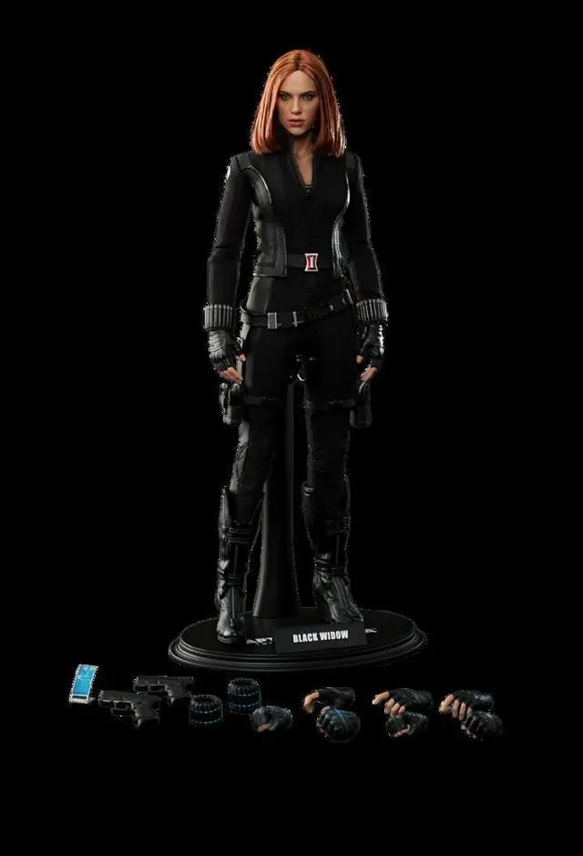 Alt view image 13 of 17 - Black Widow Captain America 2 Movie Masterpiece Sixth Scale Hot Toys Figure