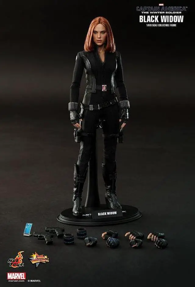 Alt view image 14 of 17 - Black Widow Captain America 2 Movie Masterpiece Sixth Scale Hot Toys Figure