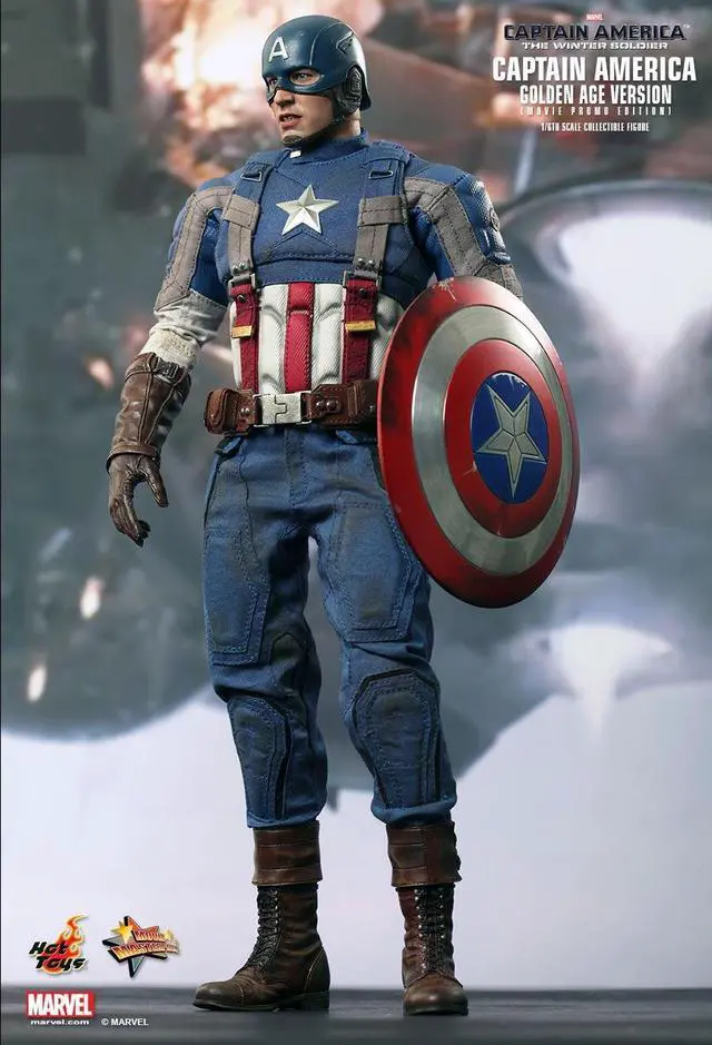 Alt view image 3 of 5 - Figure Hot Toys MMS240 - Marvel Comics - Captain America : The Winter Soldier - Captain America Golden Age Version