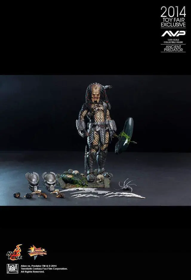 Alt view image 3 of 6 - Alien Vs. Predator Hot Toys Exclusive Movie Masterpiece 1/6 Scale collectible Figure Ancient Predator