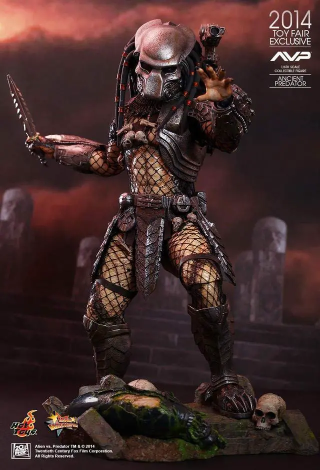 Alt view image 5 of 6 - Alien Vs. Predator Hot Toys Exclusive Movie Masterpiece 1/6 Scale collectible Figure Ancient Predator