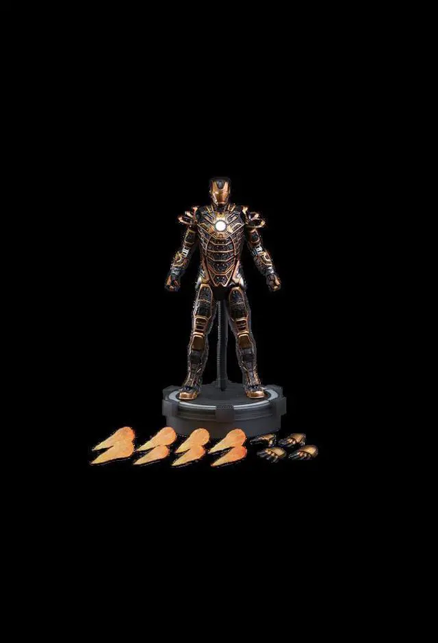 Alt view image 12 of 16 - Bones Mark XLI Iron Man 3 Movie Masterpiece 1/6 Scale Figure