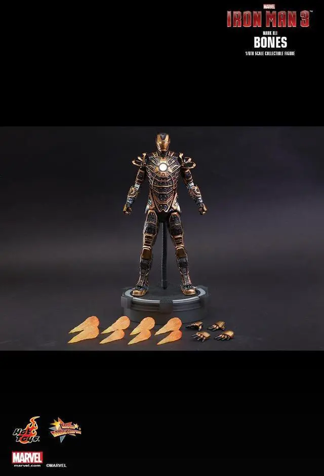 Alt view image 13 of 16 - Bones Mark XLI Iron Man 3 Movie Masterpiece 1/6 Scale Figure