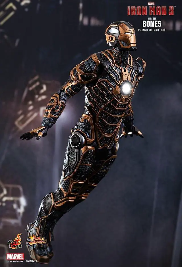 Alt view image 14 of 16 - Bones Mark XLI Iron Man 3 Movie Masterpiece 1/6 Scale Figure