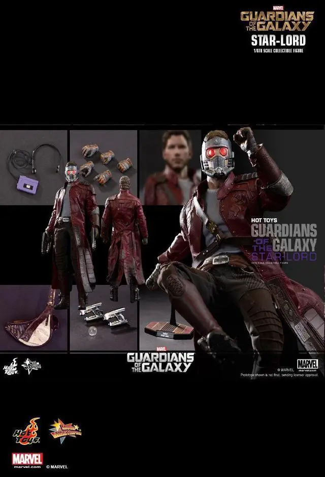 Alt view image 2 of 5 - Figure Hot Toys MMS255 - Marvel Comics - Guardians Of The Galaxy - Star Lord Standard Version