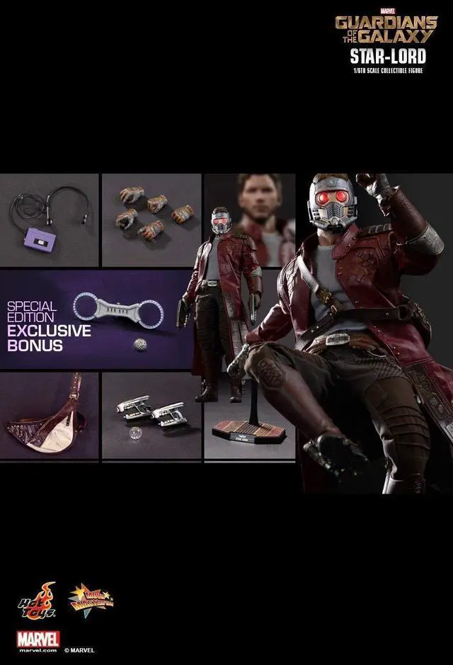 Alt view image 2 of 5 - Figure Hot Toys MMS255 - Marvel Comics - Guardians Of The Galaxy - Star Lord Deluxe Version